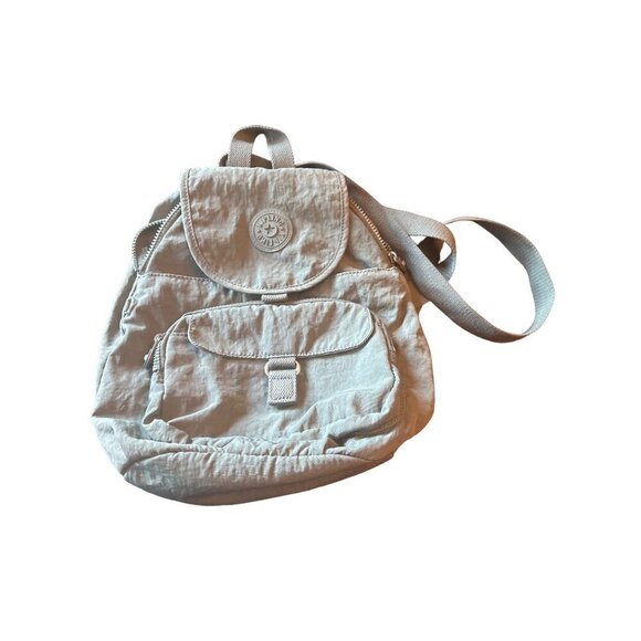 Kipling Queenie Womens Adjustable Backpack Green Multi Pockets - Picture 1 of 5